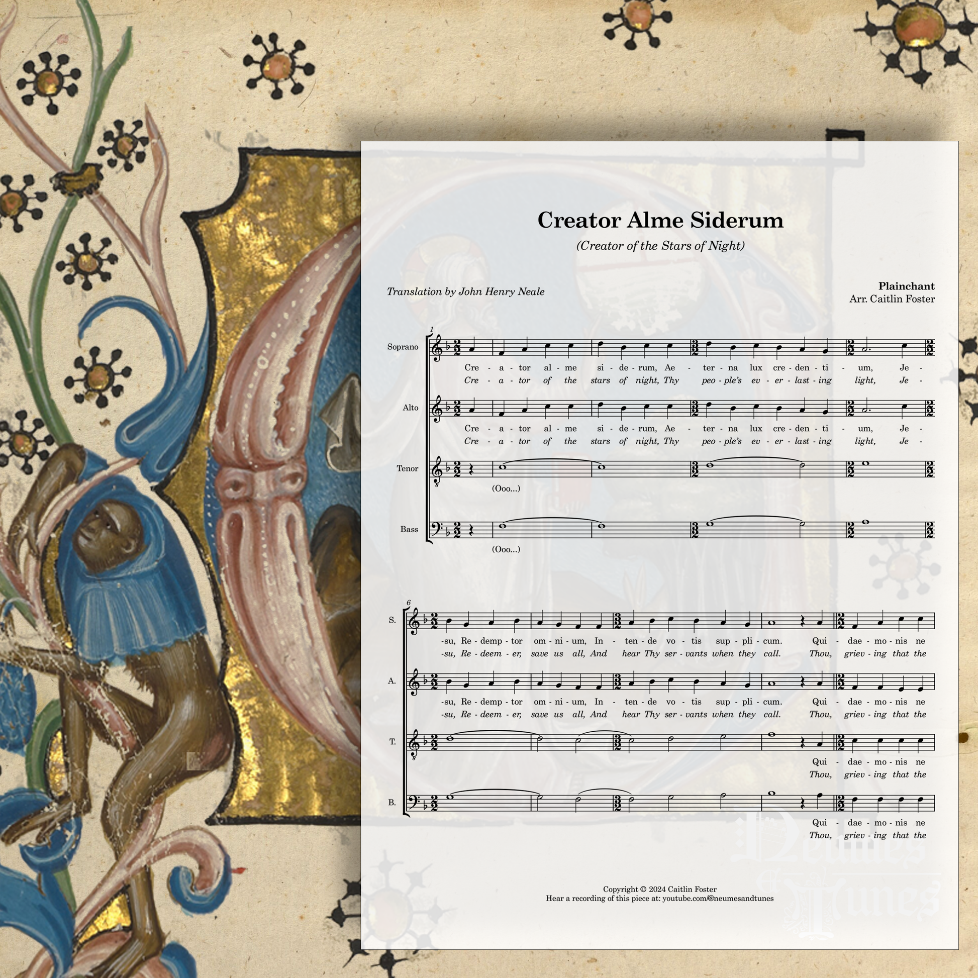 Creator Alme Siderum (Creator of the Stars of Night) Sheet Music Digital Download
