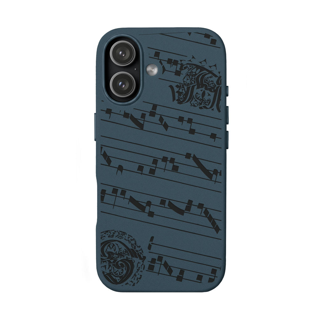 Medieval Neumes Leather Engraved Phone Case