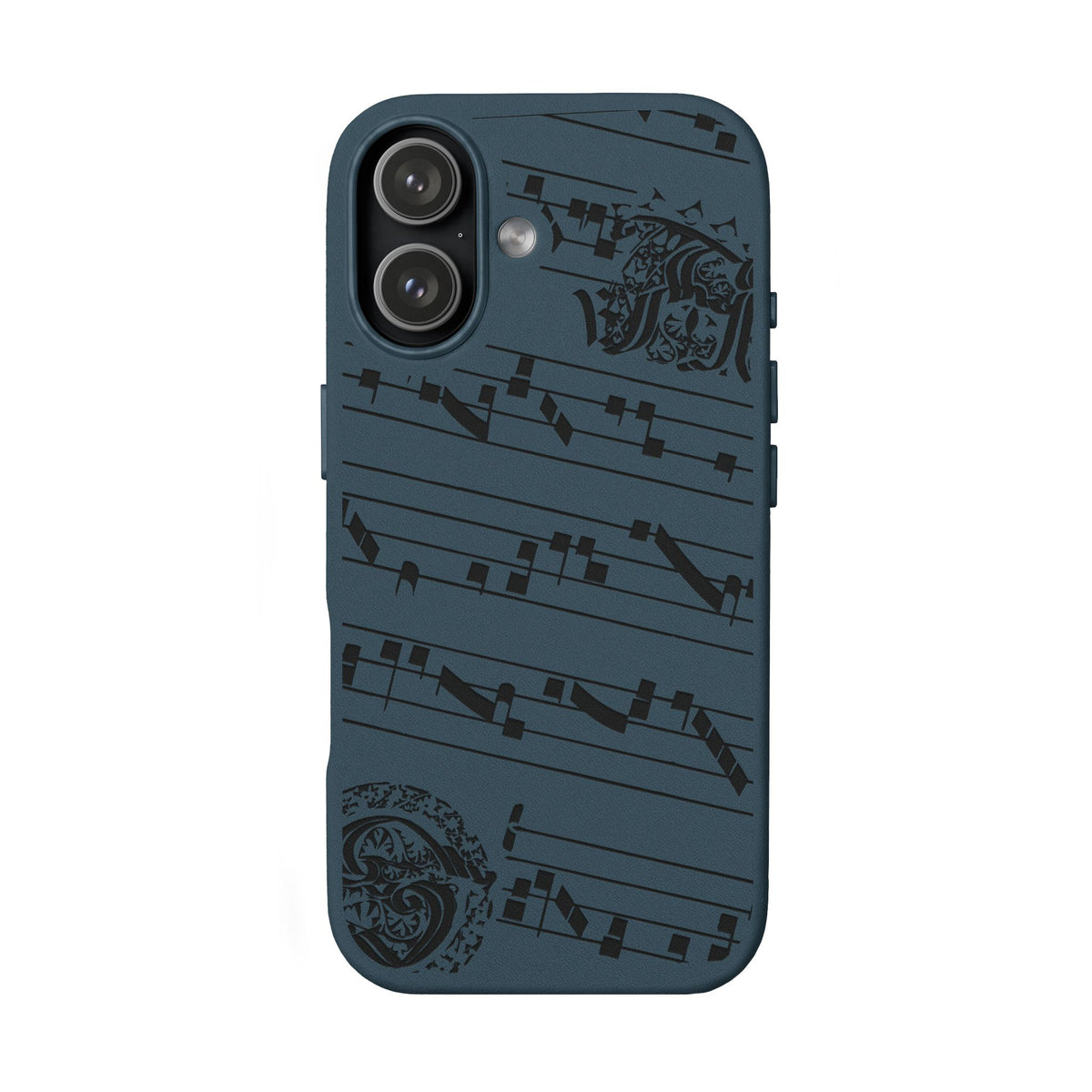 Medieval Neumes Leather Engraved Phone Case