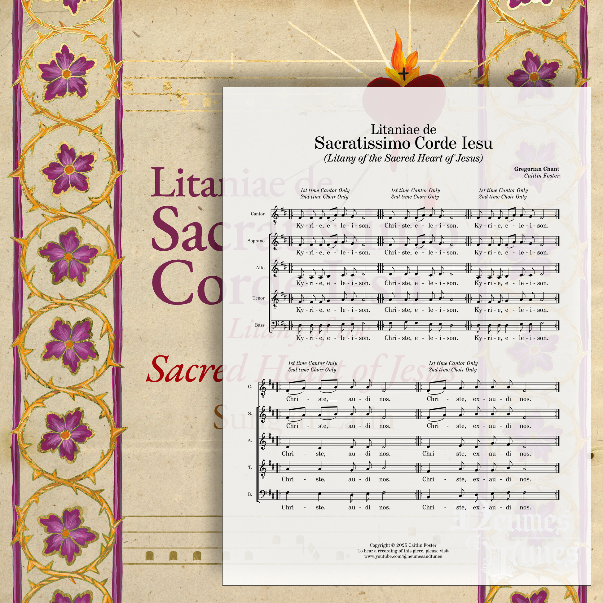 Litany of the Sacred Heart of Jesus (Litaniae de Sacratissimo Corde Iesu)  Digital Download Sheet Music