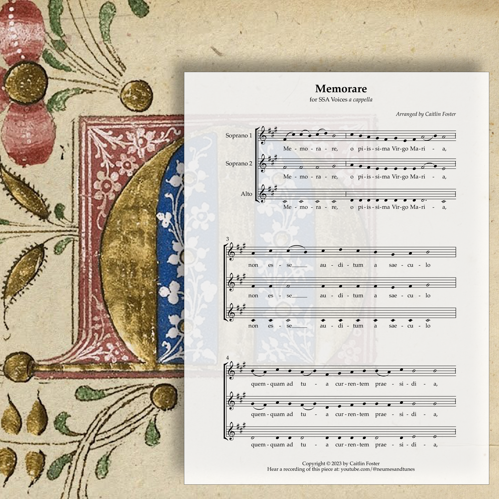 Memorare Digital Download Sheet Music
