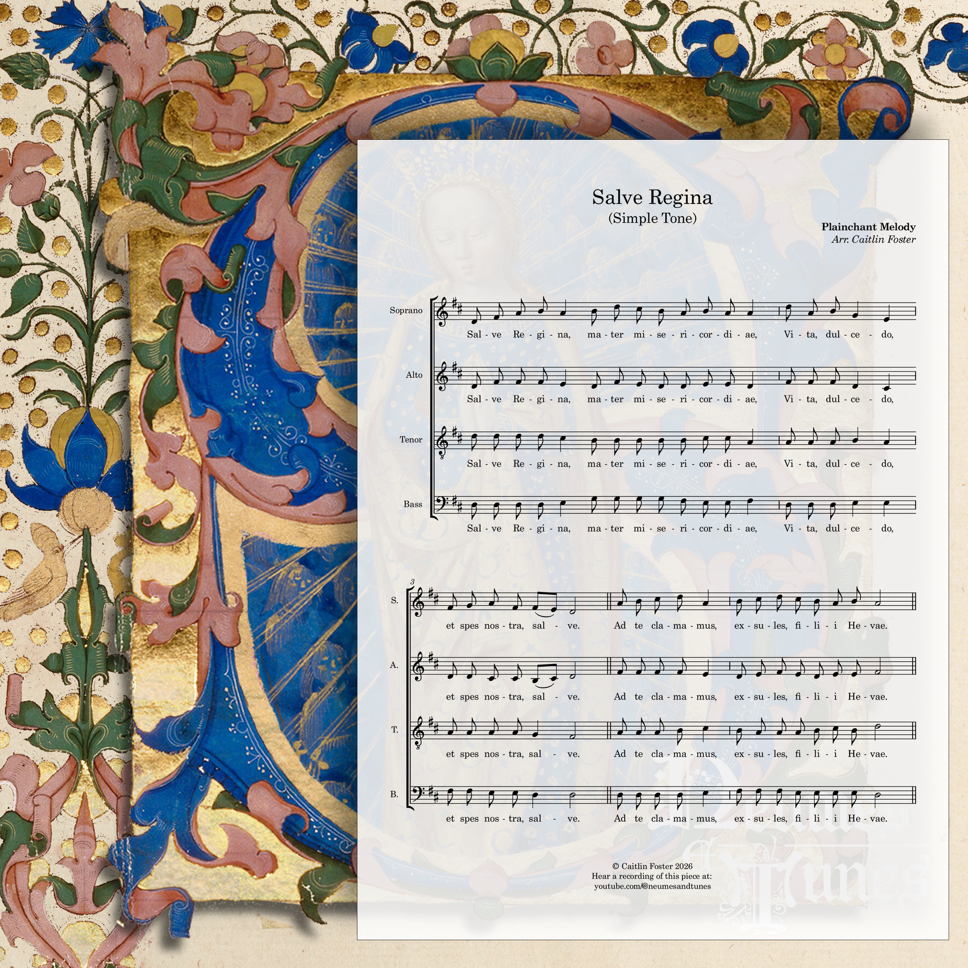 Salve Regina (Simple Tone) Digital Download Sheet Music